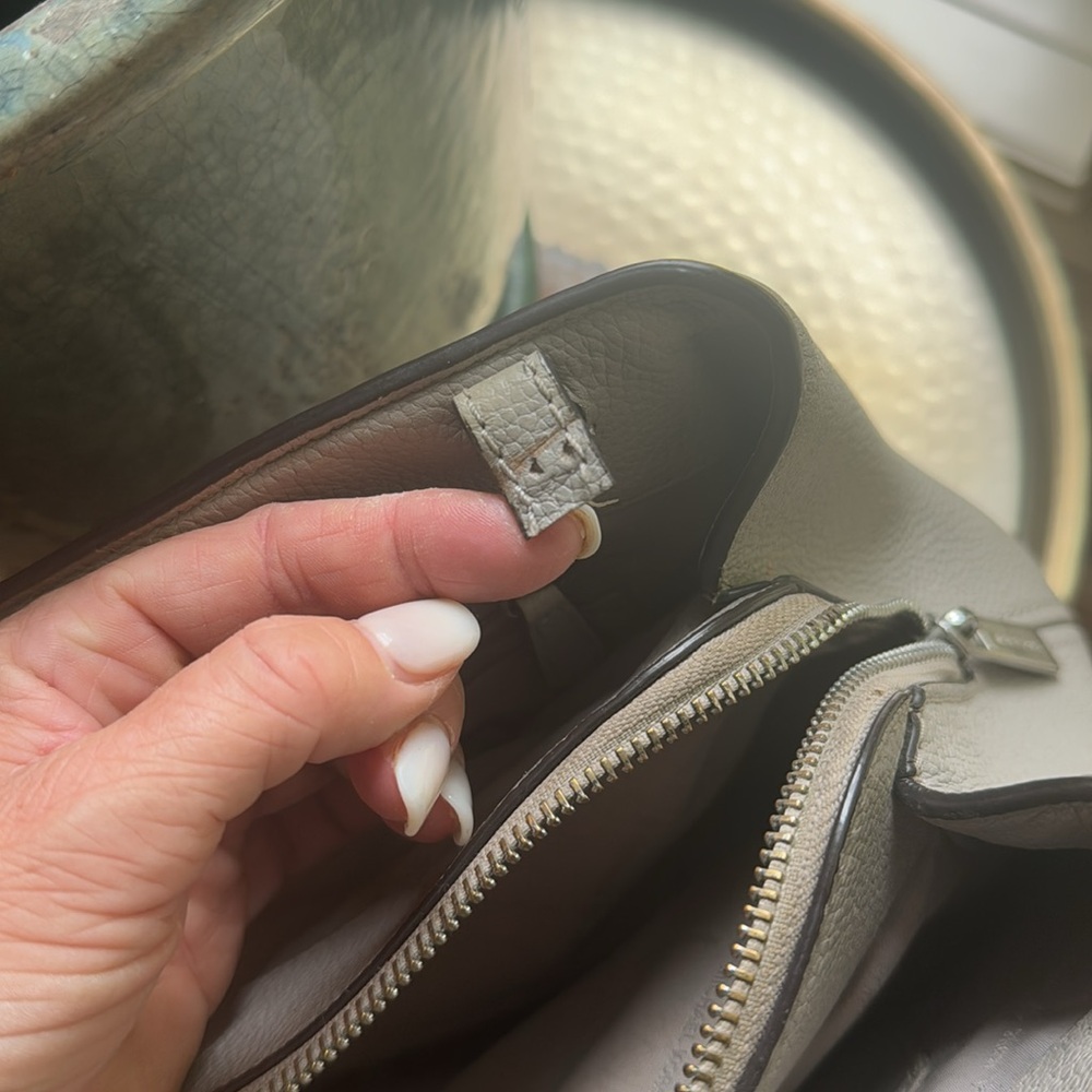 Michael Kors Gray Satchel with Structured Design and Silver Hardware - Picture 3 of 3